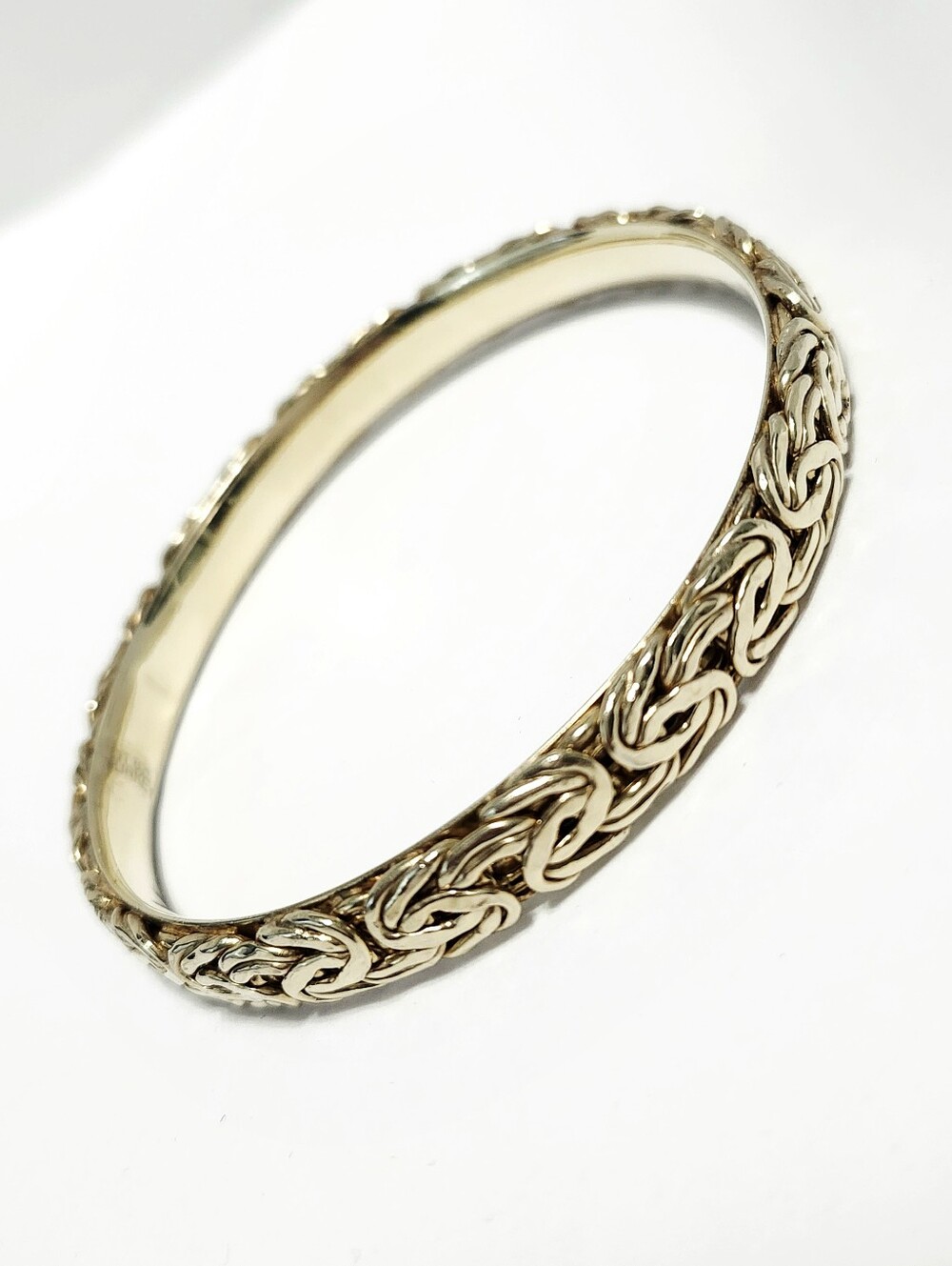 Byzantine Gold over Sterling Silver Bangle Bracelet - Picture 10 of 13